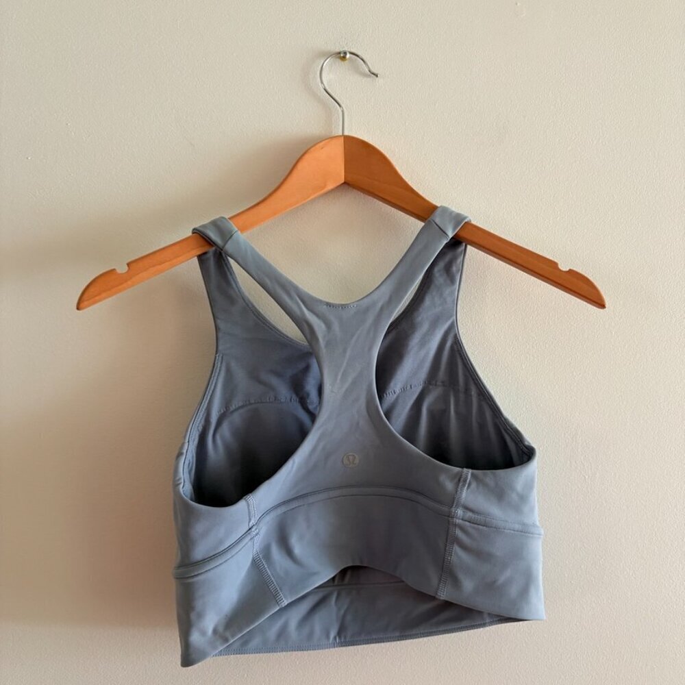 Lululemon Wunder Train Longline Bra *Medium Support, C/D Cup Utility Blue Size 8 - Picture 4 of 5